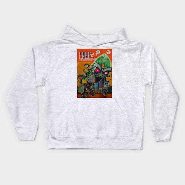 Ratchet and Clank 3 Retro Art Kids Hoodie by BrokenGrin